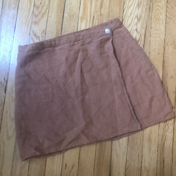 Verge Girl Skirts Verge Girl Tan Wrap Skirtstraight To Italy Poshmark